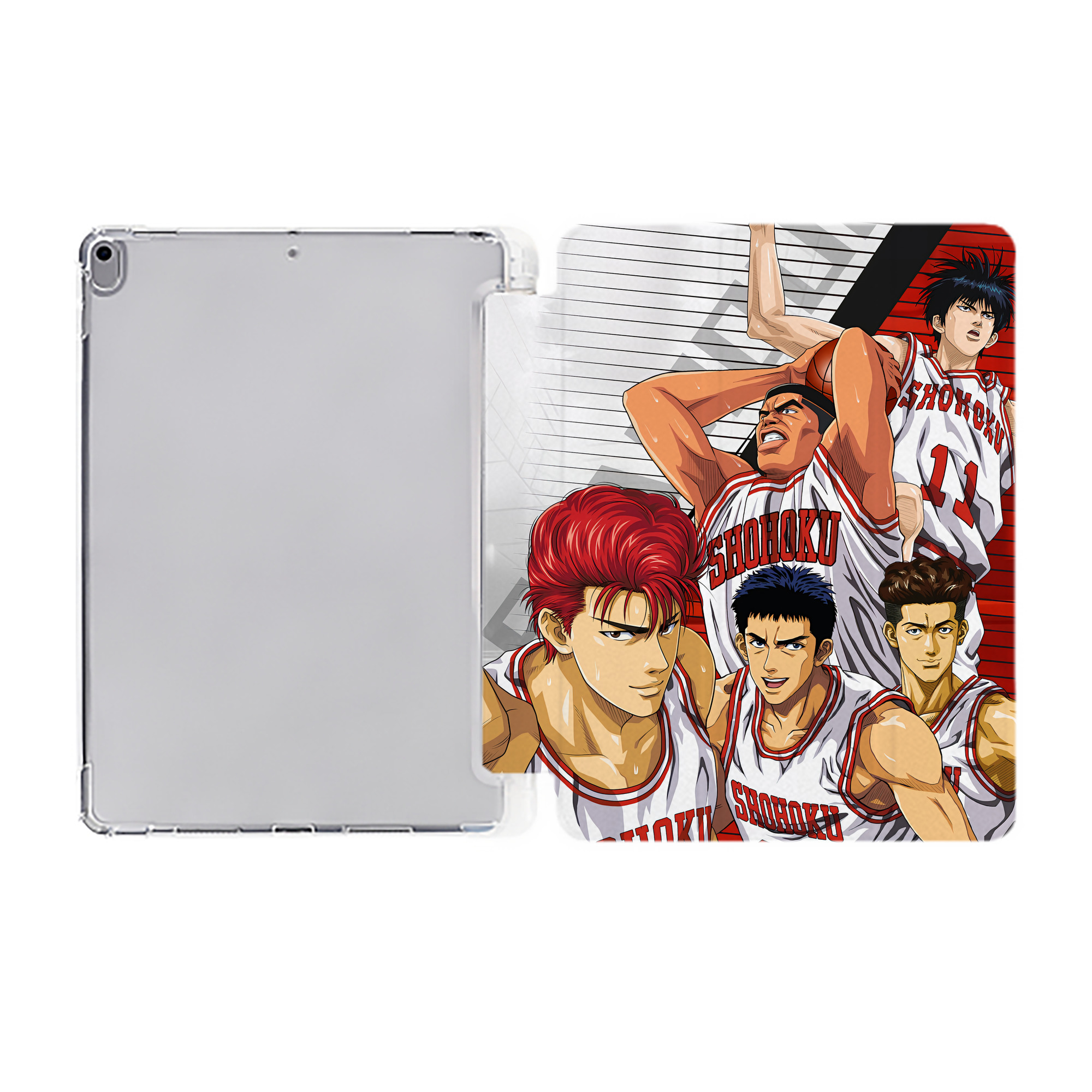 （画像用） SLAM DUNK／スラムダンク IPad ケース ペン収納付き 三つ折りスタンド PUレザー×シリコン 対応機種9.5/10.5/10.9インチ